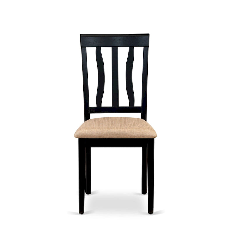 Ensemble de salle à manger East West Furniture – Une table de cuisine ronde et des chaises de salle à manger, noir et cerisier (options de pièces et de type de siège)