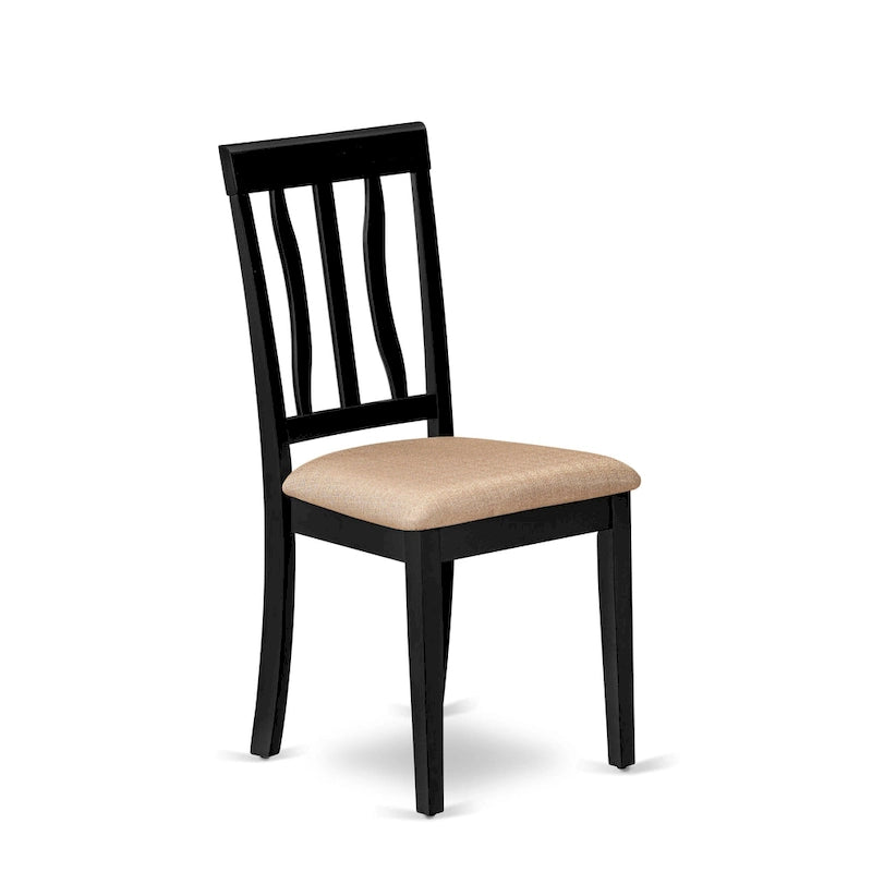Ensemble de salle à manger East West Furniture – Une table de cuisine ronde et des chaises de salle à manger, noir et cerisier (options de pièces et de type de siège)