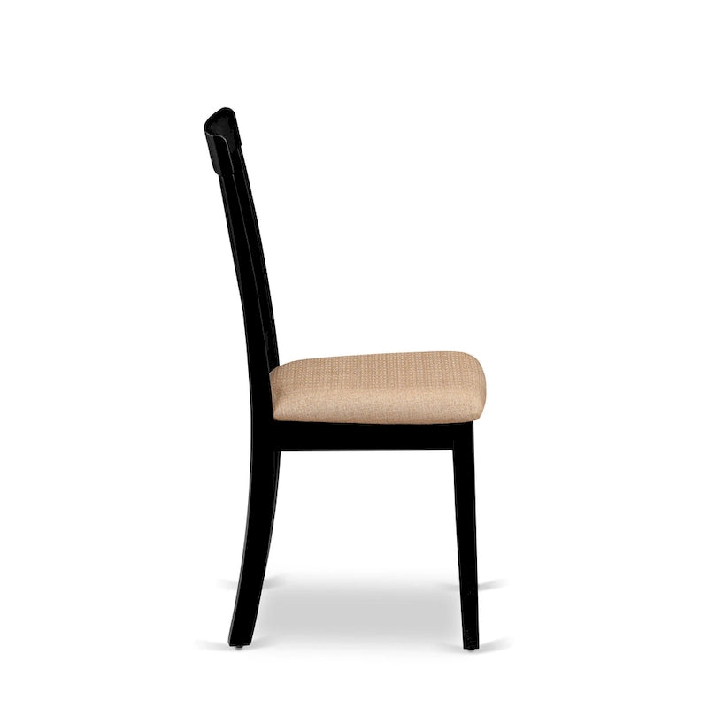 Ensemble de salle à manger East West Furniture – Une table de cuisine ronde et des chaises de salle à manger, noir et cerisier (options de pièces et de type de siège)