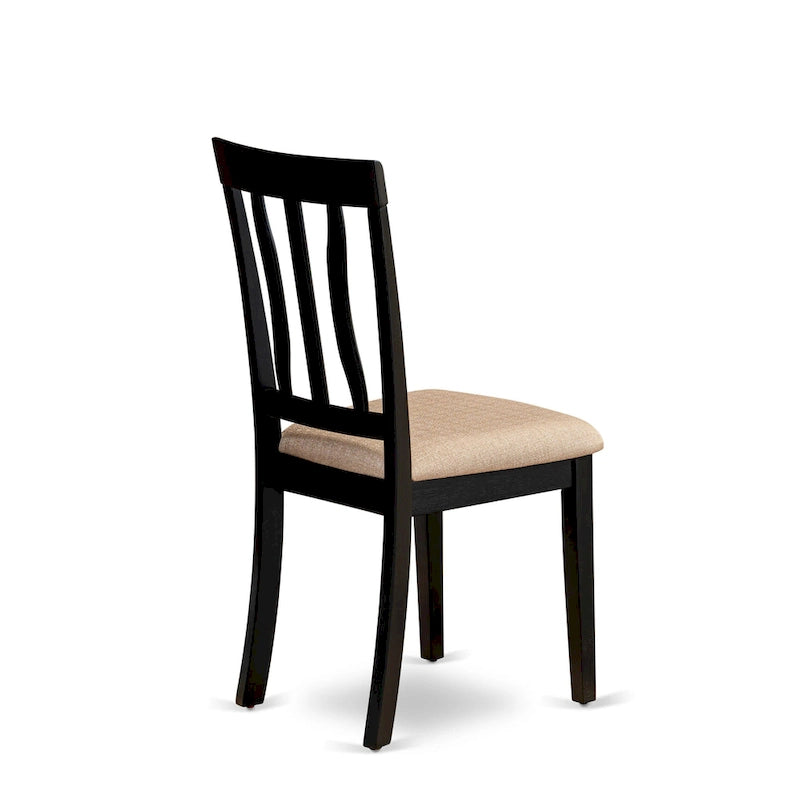 Ensemble de salle à manger East West Furniture – Une table de cuisine ronde et des chaises de salle à manger, noir et cerisier (options de pièces et de type de siège)