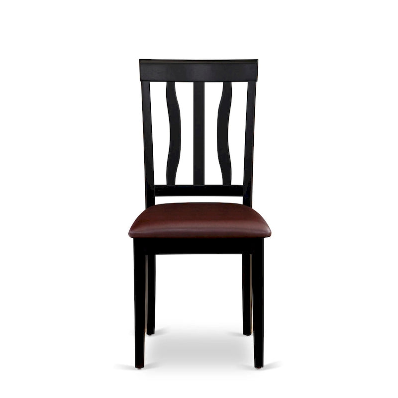 Ensemble de salle à manger East West Furniture – Une table de cuisine ronde et des chaises de salle à manger, noir et cerisier (options de pièces et de type de siège)