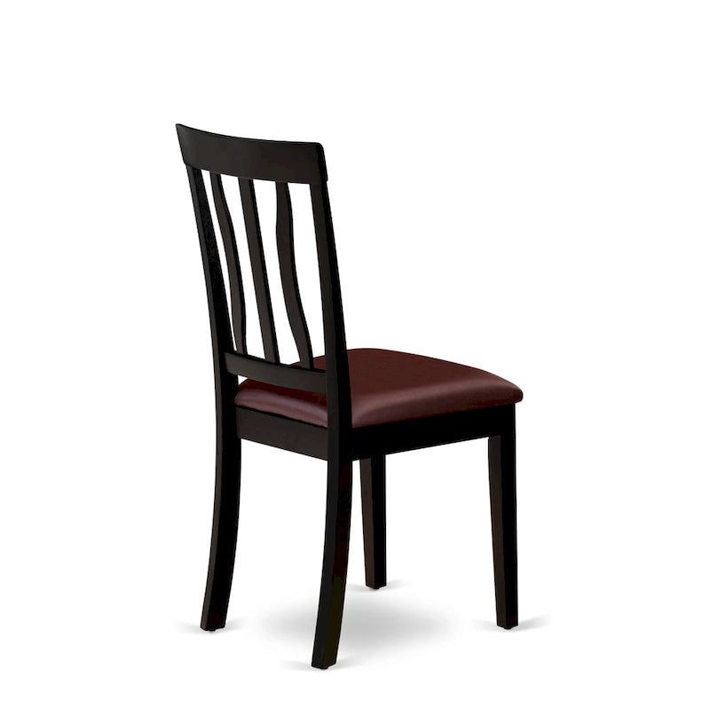 Ensemble de salle à manger East West Furniture – Une table de cuisine ronde et des chaises de salle à manger, noir et cerisier (options de pièces et de type de siège)