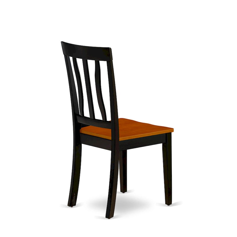Ensemble de salle à manger East West Furniture – Une table de cuisine ronde et des chaises de salle à manger, noir et cerisier (options de pièces et de type de siège)