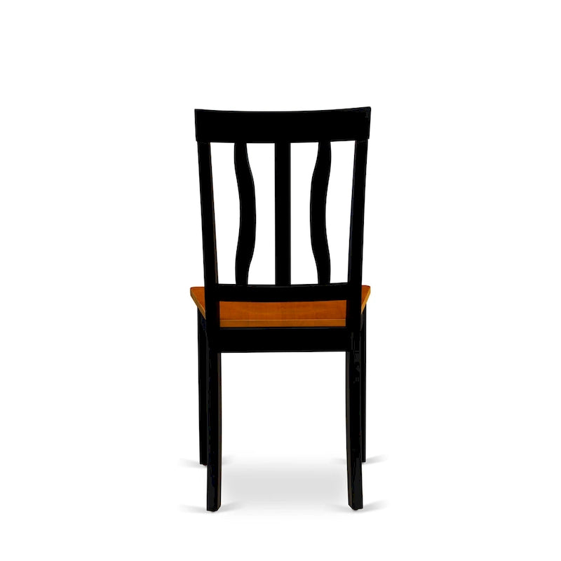 Ensemble de salle à manger East West Furniture – Une table de cuisine ronde et des chaises de salle à manger, noir et cerisier (options de pièces et de type de siège)