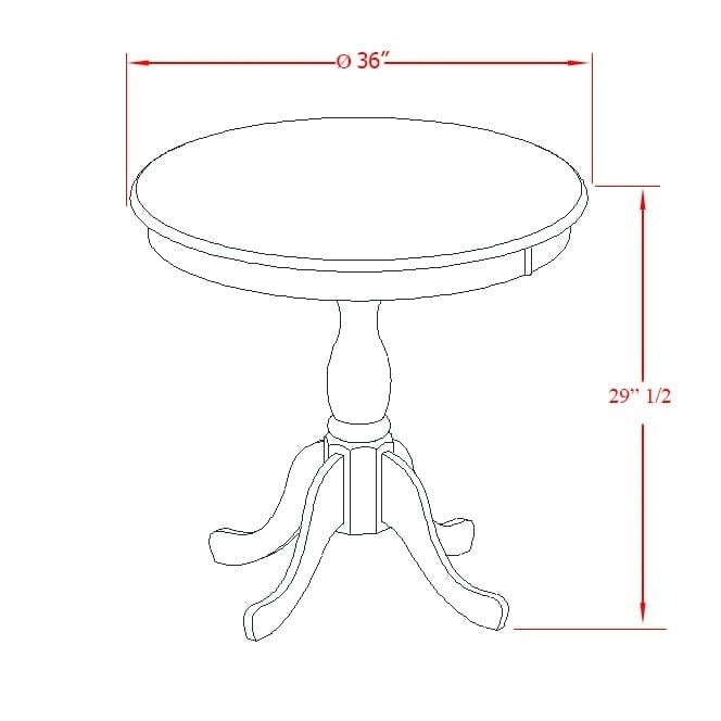 Ensemble de salle à manger East West Furniture – Une table de cuisine ronde et des chaises de salle à manger, noir et cerisier (options de pièces et de type de siège)