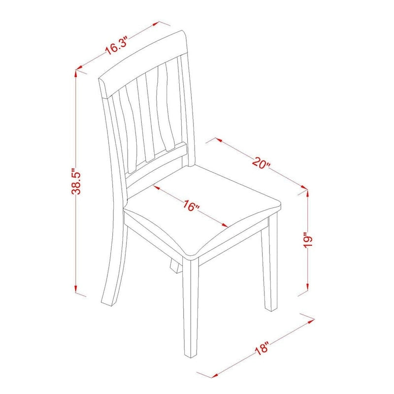 Ensemble de salle à manger East West Furniture – Une table de cuisine ronde et des chaises de salle à manger, noir et cerisier (options de pièces et de type de siège)