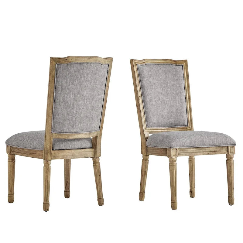 Chaises de salle à manger en lin Deana Ornate (Lot de 2) par iNSPIRE Q Artisan