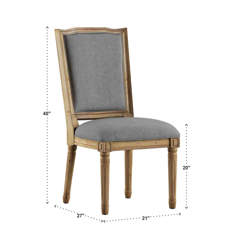 Chaises de salle à manger en lin Deana Ornate (Lot de 2) par iNSPIRE Q Artisan