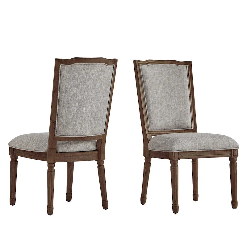 Chaises de salle à manger en lin Deana Ornate (Lot de 2) par iNSPIRE Q Artisan