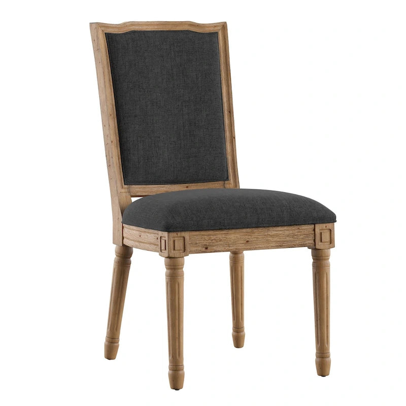 Chaises de salle à manger en lin Deana Ornate (Lot de 2) par iNSPIRE Q Artisan