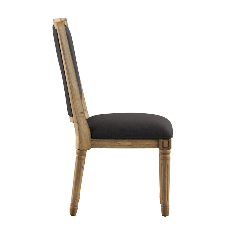 Chaises de salle à manger en lin Deana Ornate (Lot de 2) par iNSPIRE Q Artisan