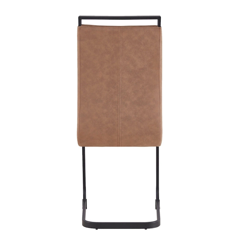 Chaise de salle à manger avec pieds en métal chromé en forme de C (lot de 4)