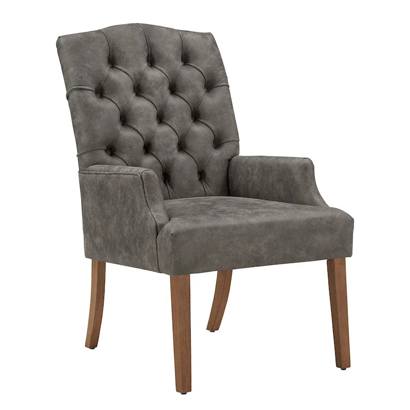 Chaise de salle à manger capitonnée avec accoudoirs Benchwright Premium par iNSPIRE Q Artisan