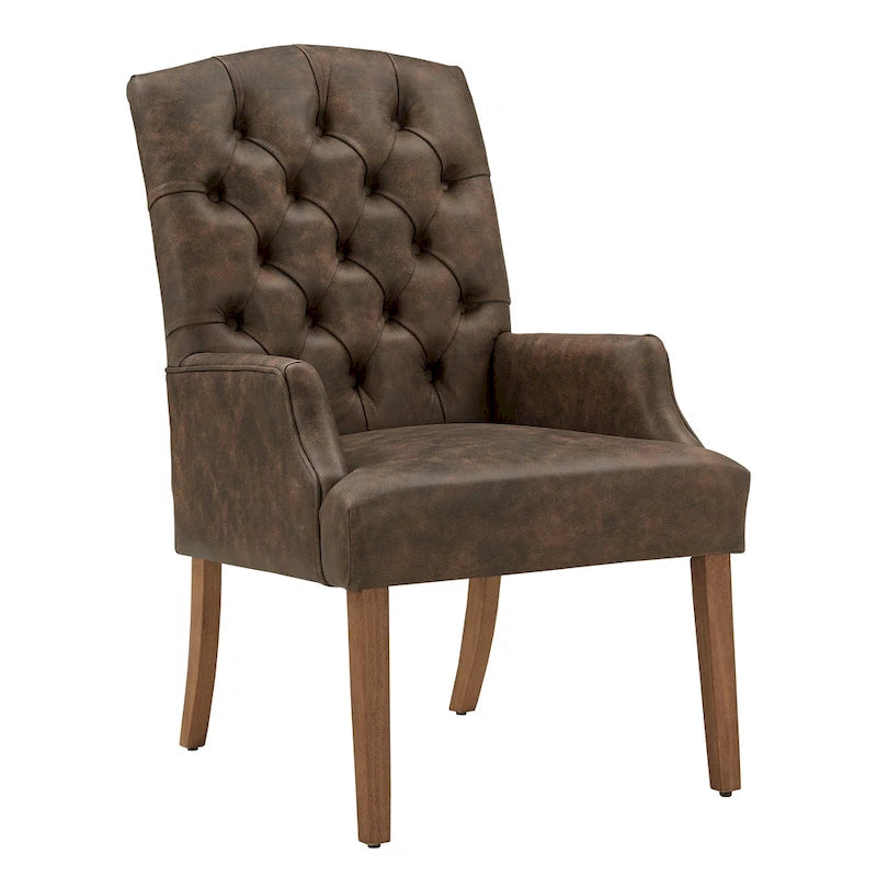 Chaise de salle à manger capitonnée avec accoudoirs Benchwright Premium par iNSPIRE Q Artisan