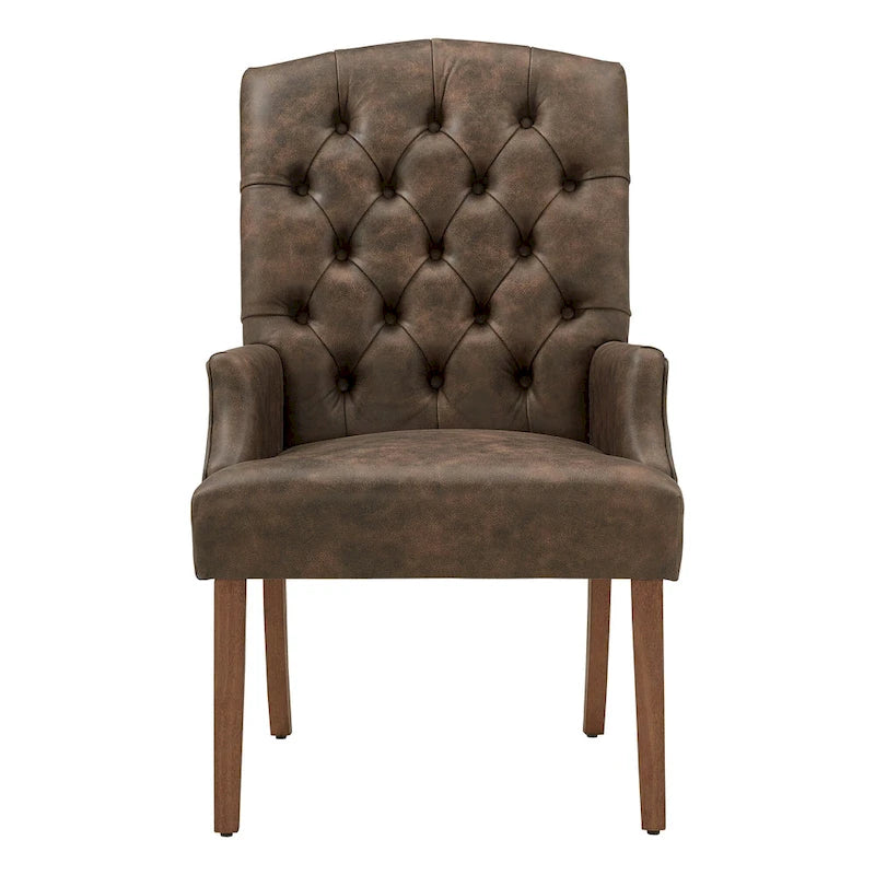 Chaise de salle à manger capitonnée avec accoudoirs Benchwright Premium par iNSPIRE Q Artisan