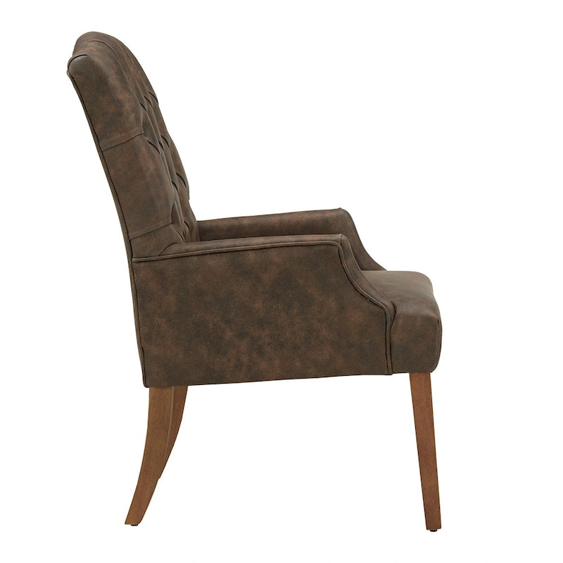 Chaise de salle à manger capitonnée avec accoudoirs Benchwright Premium par iNSPIRE Q Artisan