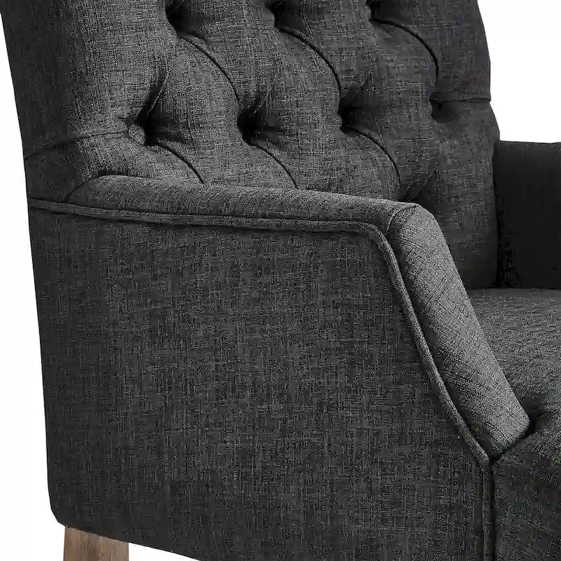 Chaise de salle à manger capitonnée avec accoudoirs Benchwright Premium par iNSPIRE Q Artisan