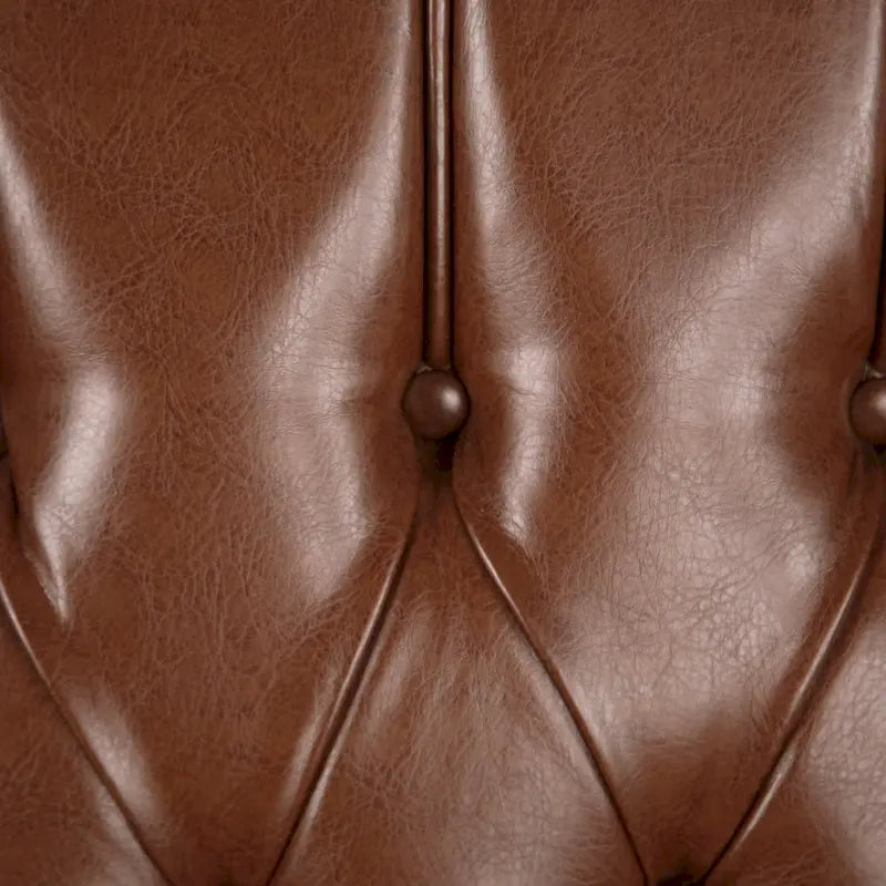 Ensemble de 2 fauteuils inclinables classiques Walter en cuir reconstitué touffeté avec garniture cloutée, par Christopher Knight Home