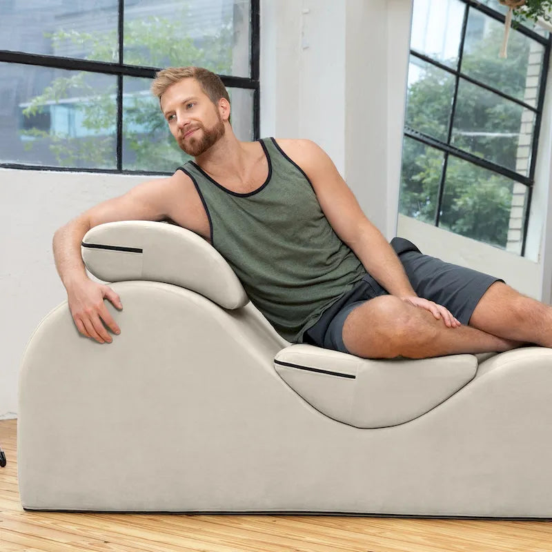 Avana Luvu Lounger - Chaise longue pour le yoga, l'exercice, les étirements, les massages et plus encore - Noyau en mousse haute densité
