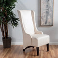 Chaise de salle à manger à dossier haut en tissu Callie par Christopher Knight Home - 23,25 L x 28,75 l x 46,25 H
