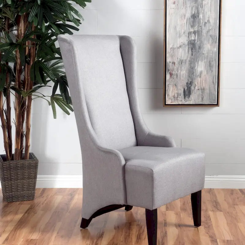 Chaise de salle à manger à dossier haut en tissu Callie par Christopher Knight Home - 23,25 L x 28,75 l x 46,25 H