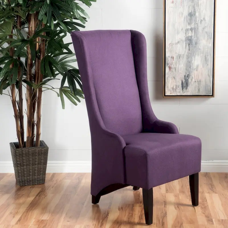 Chaise de salle à manger à dossier haut en tissu Callie par Christopher Knight Home - 23,25 L x 28,75 l x 46,25 H