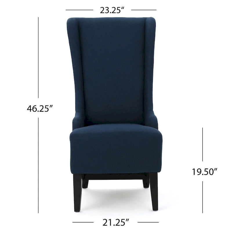 Chaise de salle à manger à dossier haut en tissu Callie par Christopher Knight Home - 23,25 L x 28,75 l x 46,25 H