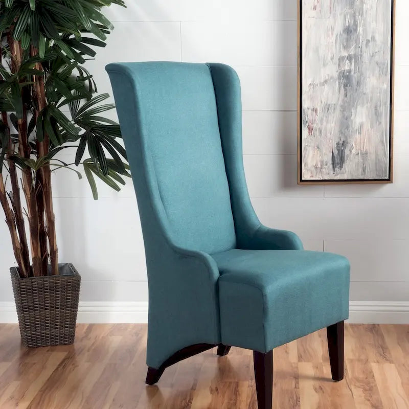 Chaise de salle à manger à dossier haut en tissu Callie par Christopher Knight Home - 23,25 L x 28,75 l x 46,25 H