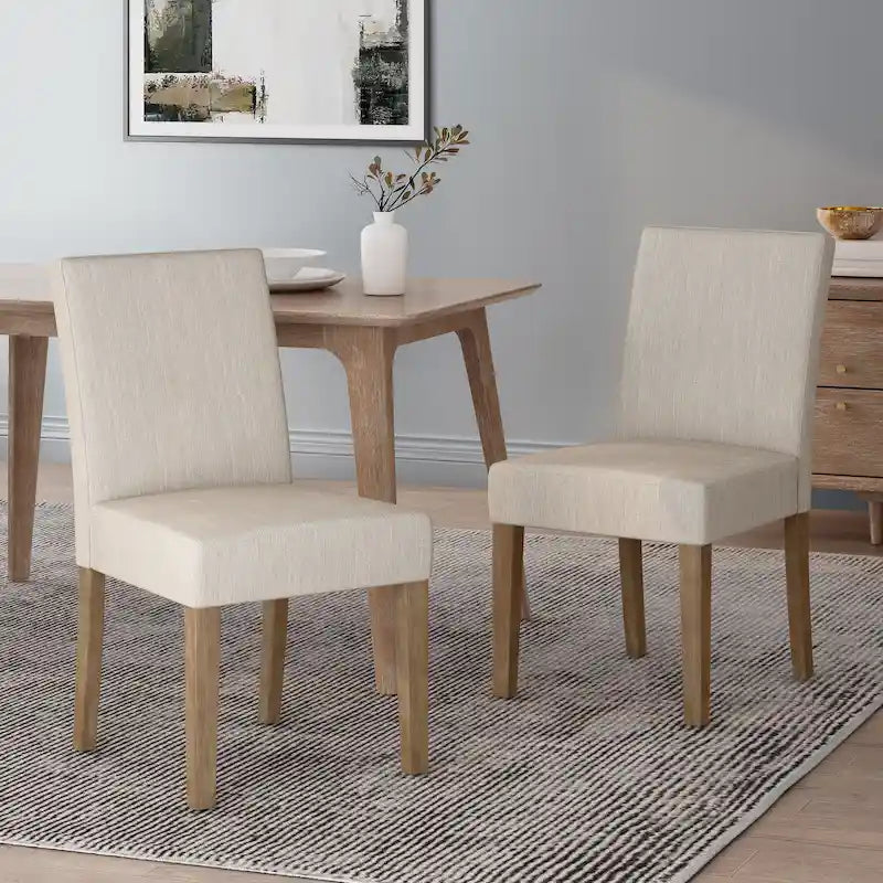 Chaise de salle à manger contemporaine rembourrée Kuna (ensemble de 2) par Christopher Knight Home