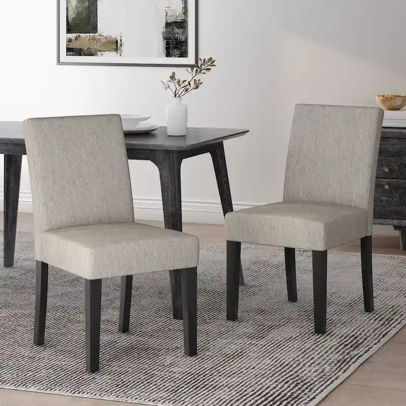 Chaise de salle à manger contemporaine rembourrée Kuna (ensemble de 2) par Christopher Knight Home