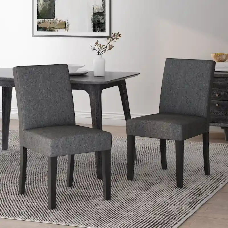 Chaise de salle à manger contemporaine rembourrée Kuna (ensemble de 2) par Christopher Knight Home