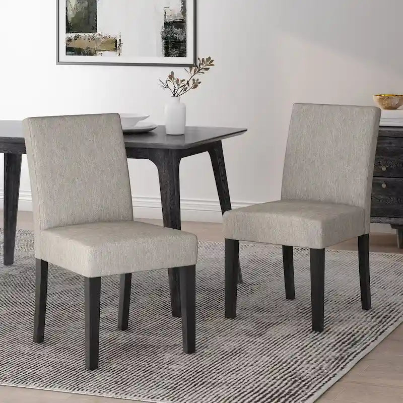 Chaise de salle à manger contemporaine rembourrée Kuna (ensemble de 2) par Christopher Knight Home