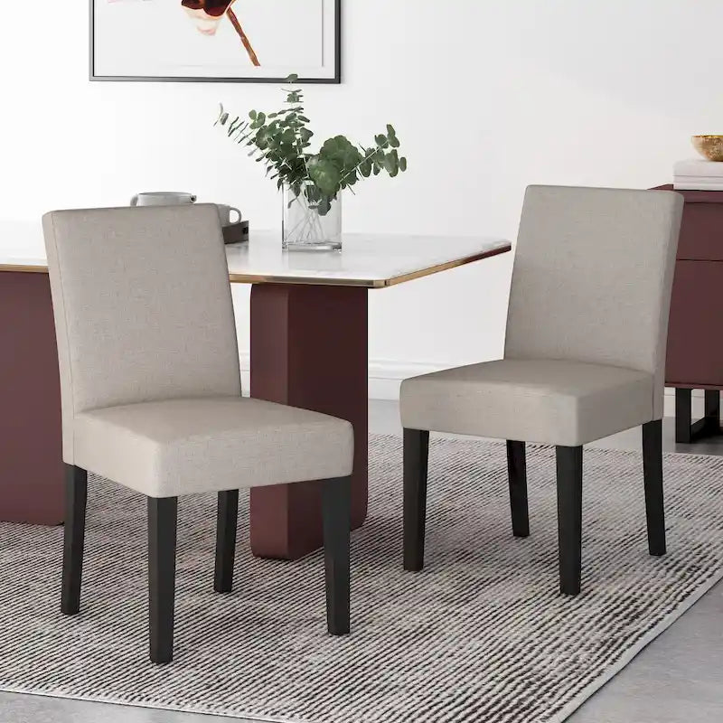 Chaise de salle à manger contemporaine rembourrée Kuna (ensemble de 2) par Christopher Knight Home