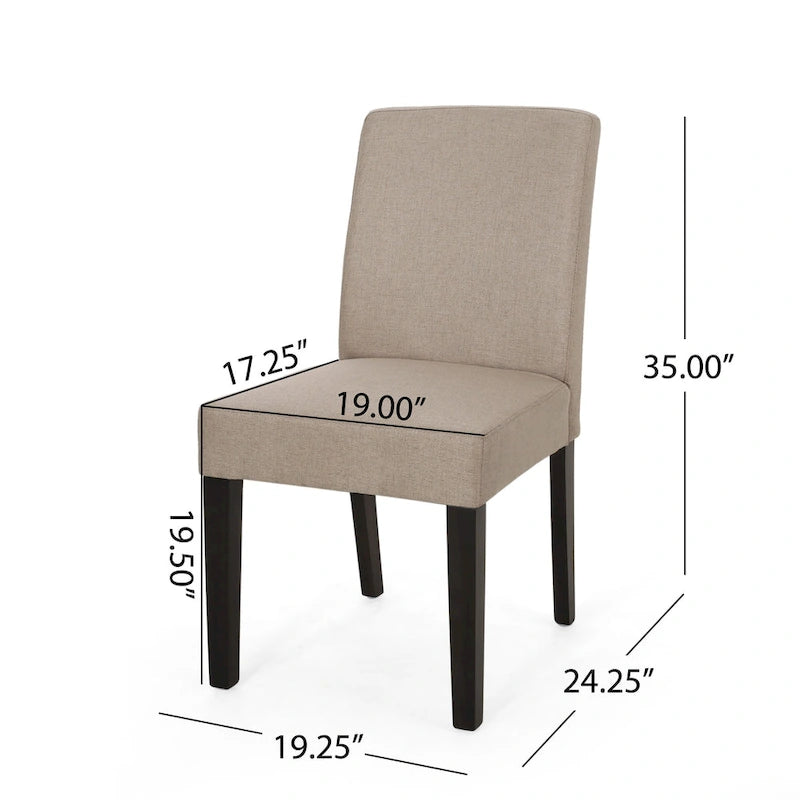 Chaise de salle à manger contemporaine rembourrée Kuna (ensemble de 2) par Christopher Knight Home