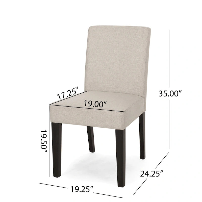 Chaise de salle à manger contemporaine rembourrée Kuna (ensemble de 2) par Christopher Knight Home