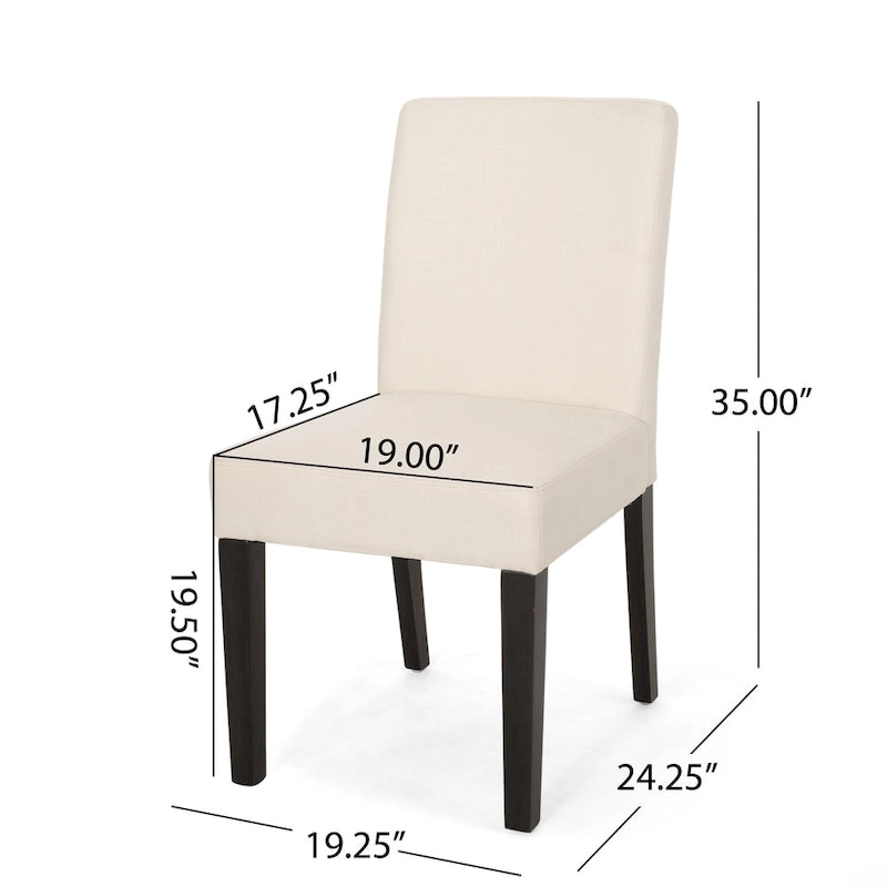 Chaise de salle à manger contemporaine rembourrée Kuna (ensemble de 2) par Christopher Knight Home