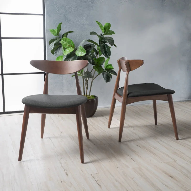 Chaises de salle à manger Barron Mid-Century Modern (ensemble de 2) par Christopher Knight Home - 22,50 L x 19,75 P x 28,75 H