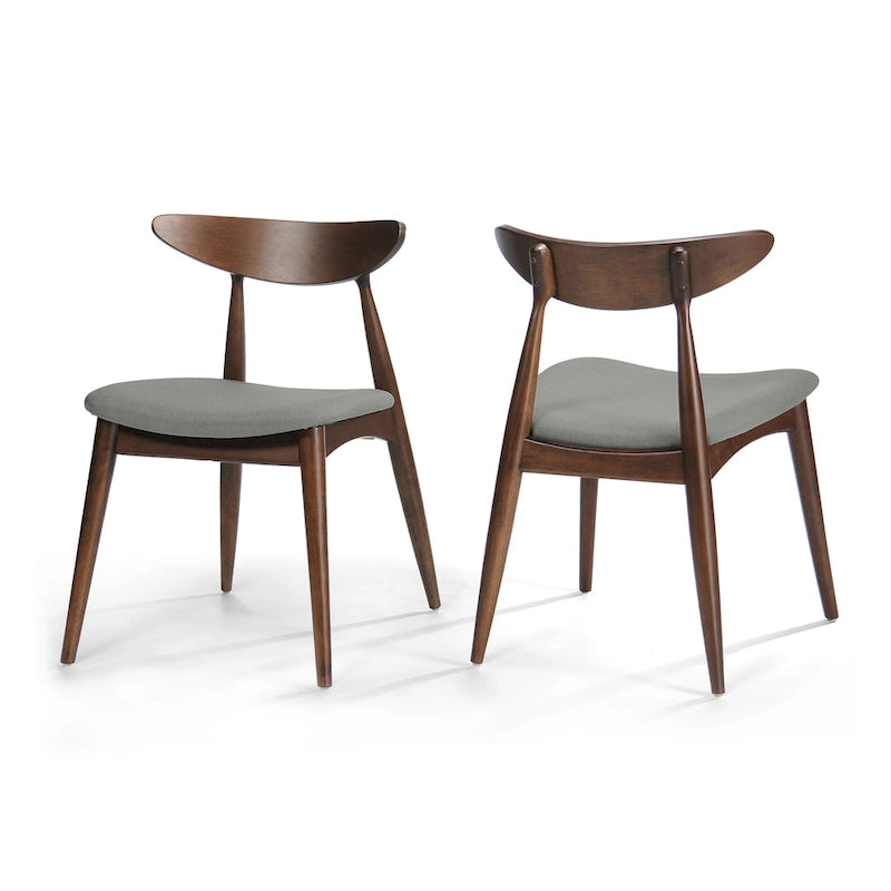 Chaises de salle à manger Barron Mid-Century Modern (ensemble de 2) par Christopher Knight Home - 22,50 L x 19,75 P x 28,75 H