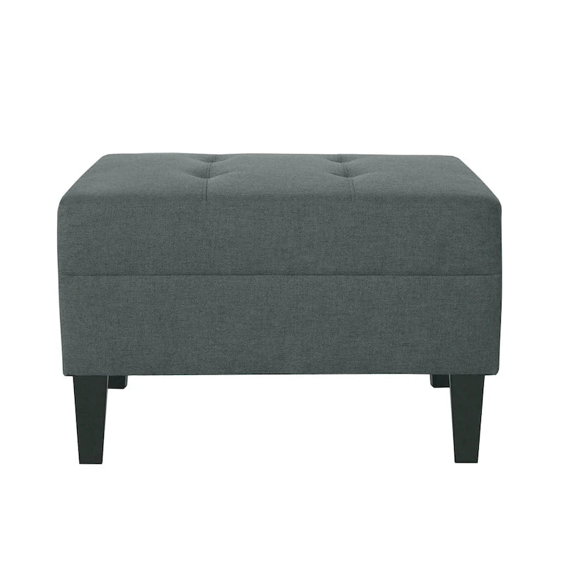 Pouf ottoman en tissu capitonné Tiernan par Christopher Knight Home