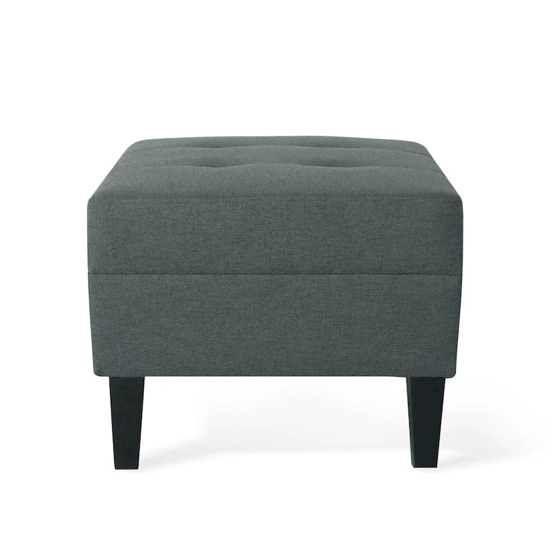 Pouf ottoman en tissu capitonné Tiernan par Christopher Knight Home