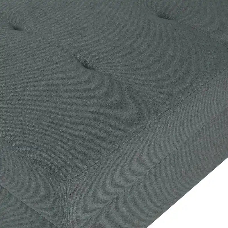 Pouf ottoman en tissu capitonné Tiernan par Christopher Knight Home