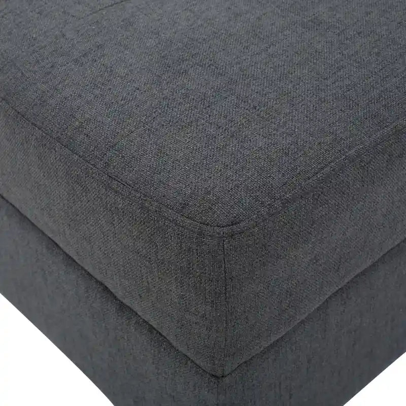 Pouf ottoman en tissu capitonné Tiernan par Christopher Knight Home