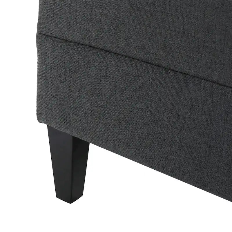 Pouf ottoman en tissu capitonné Tiernan par Christopher Knight Home