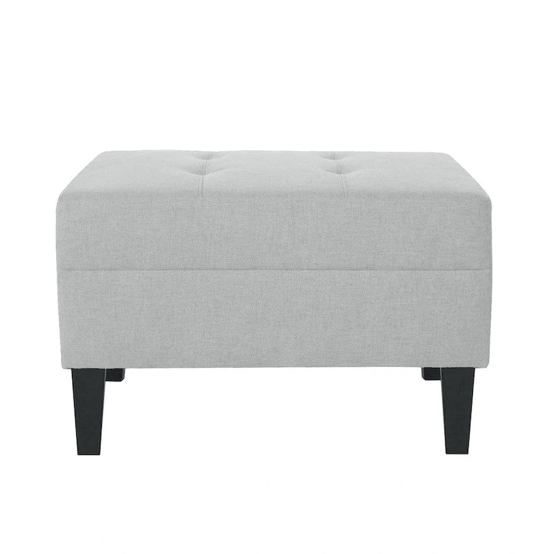 Pouf ottoman en tissu capitonné Tiernan par Christopher Knight Home
