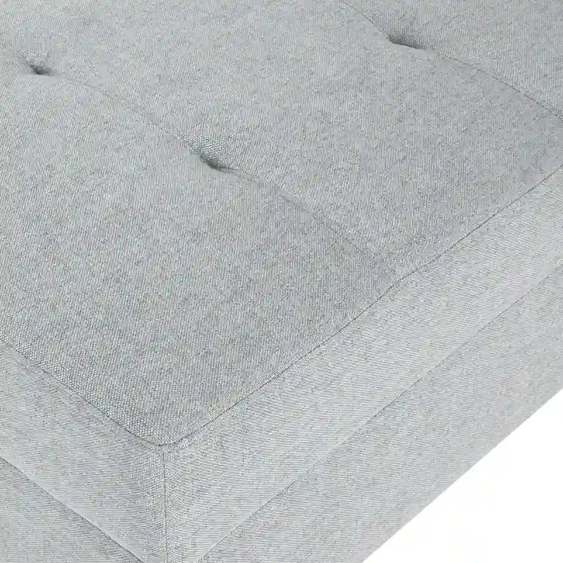 Pouf ottoman en tissu capitonné Tiernan par Christopher Knight Home