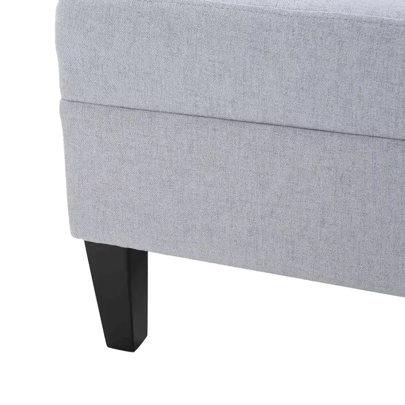 Pouf ottoman en tissu capitonné Tiernan par Christopher Knight Home