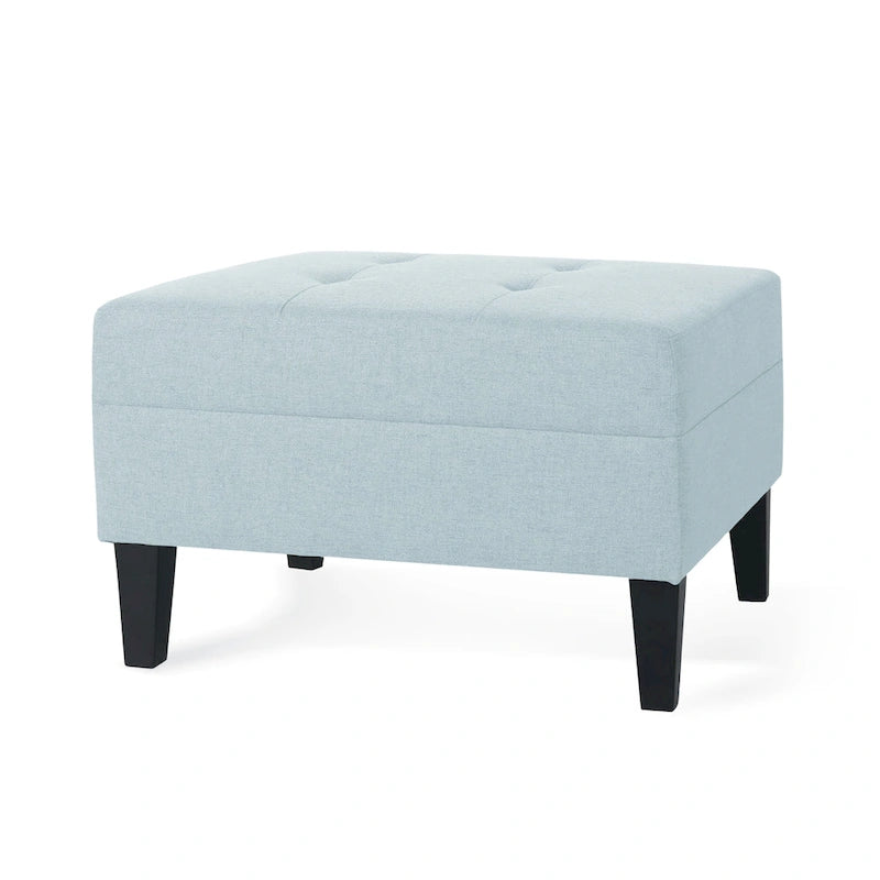 Pouf ottoman en tissu capitonné Tiernan par Christopher Knight Home