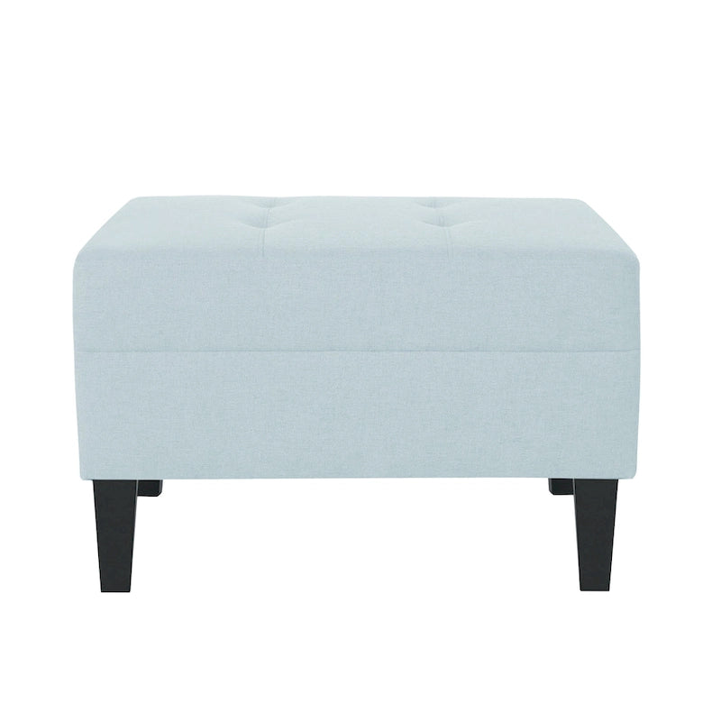 Pouf ottoman en tissu capitonné Tiernan par Christopher Knight Home