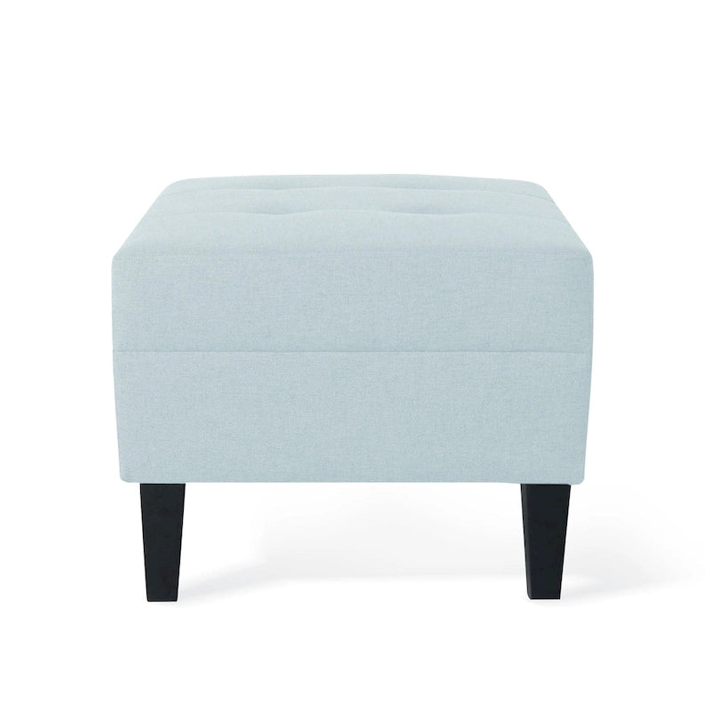 Pouf ottoman en tissu capitonné Tiernan par Christopher Knight Home
