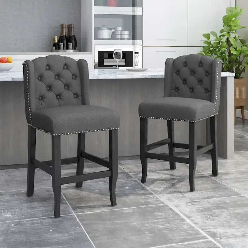 Tabouret de comptoir Foxcroft Wingback (ensemble de 2) par Christopher Knight Home